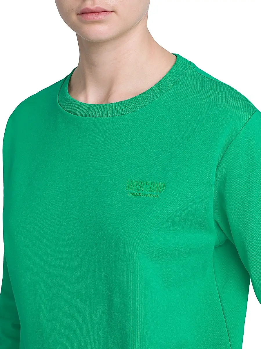 MOSCHINO Women's Stretch-Cotton Crewneck Sweatshirt | Thumbnail 6