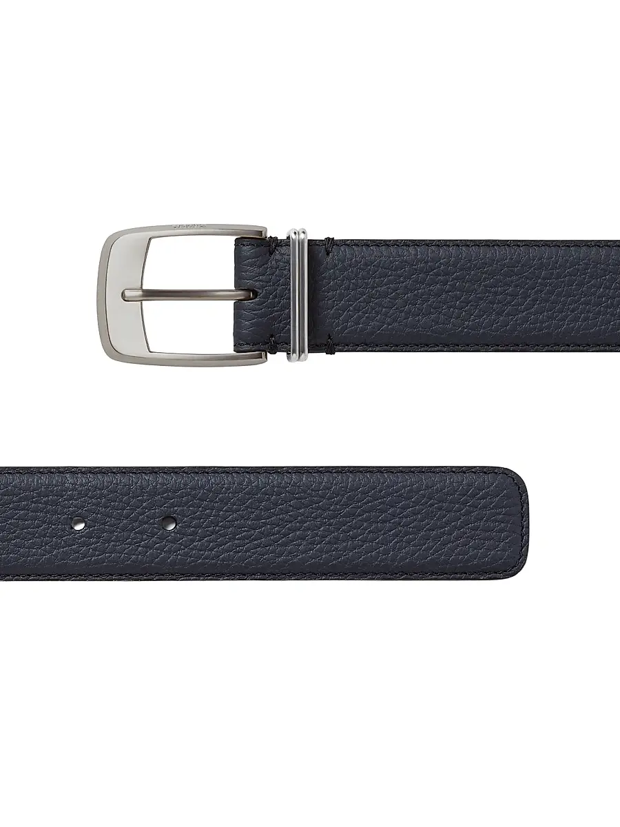 Zegna Men's Leather Belt | Thumbnail 3 Zegna Men's Leather Belt | Thumbnail 3
