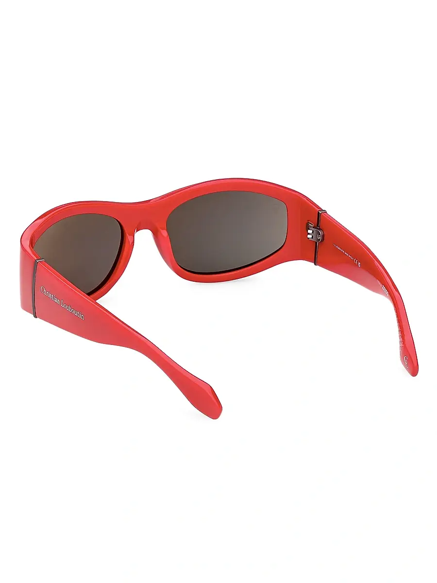 Christian Louboutin Men's 60MM Oval Sunglasses | Thumbnail 4 Christian Louboutin Men's 60MM Oval Sunglasses | Thumbnail 4