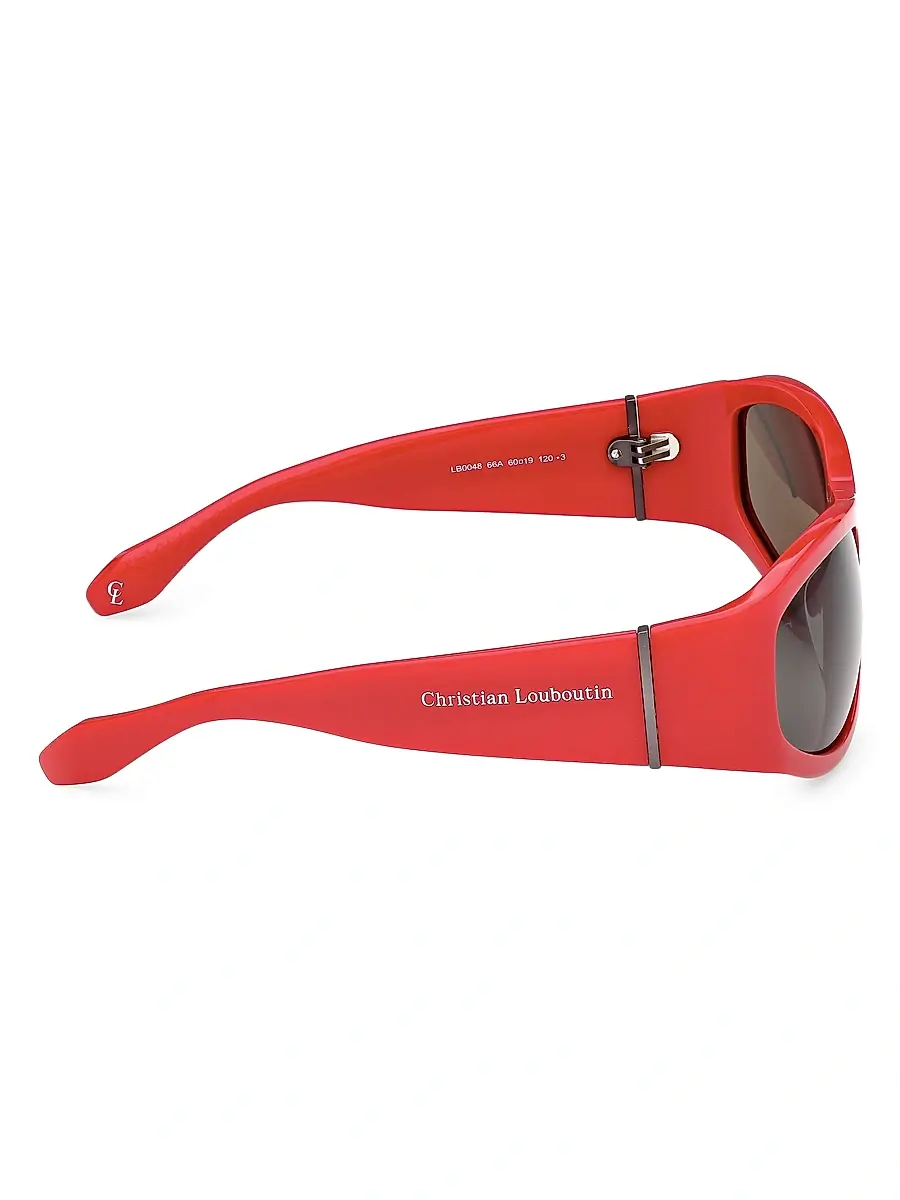 Christian Louboutin Men's 60MM Oval Sunglasses | Thumbnail 7 Christian Louboutin Men's 60MM Oval Sunglasses | Thumbnail 7
