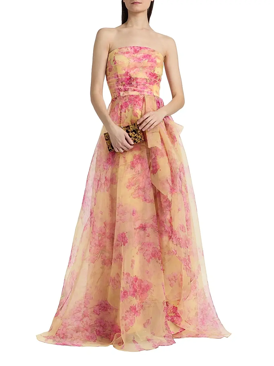 THEIA Women's Fahreta Organza Strapless Gown | Thumbnail 2 THEIA Women's Fahreta Organza Strapless Gown | Thumbnail 2