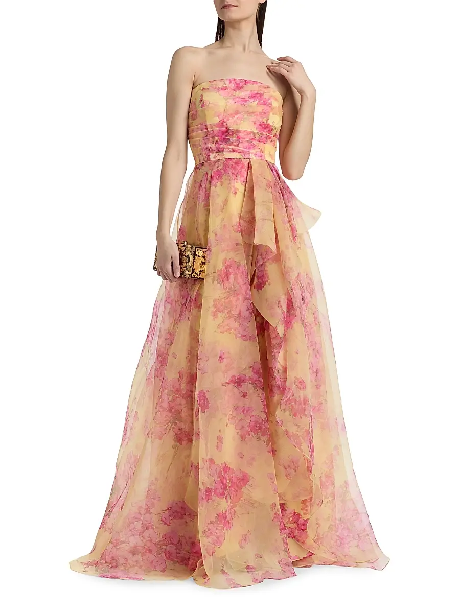 THEIA Women's Fahreta Organza Strapless Gown | Thumbnail 3 THEIA Women's Fahreta Organza Strapless Gown | Thumbnail 3