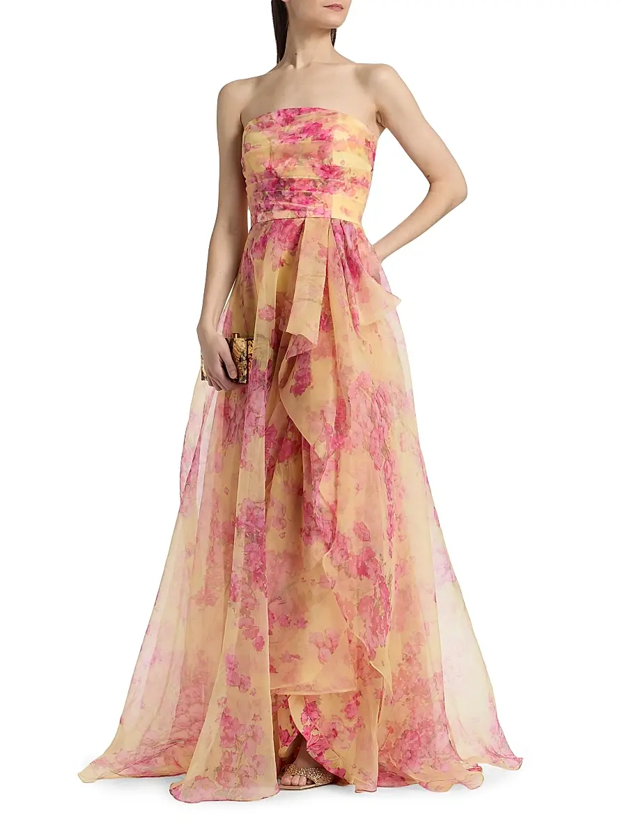 THEIA Women's Fahreta Organza Strapless Gown | Thumbnail 4 THEIA Women's Fahreta Organza Strapless Gown | Thumbnail 4