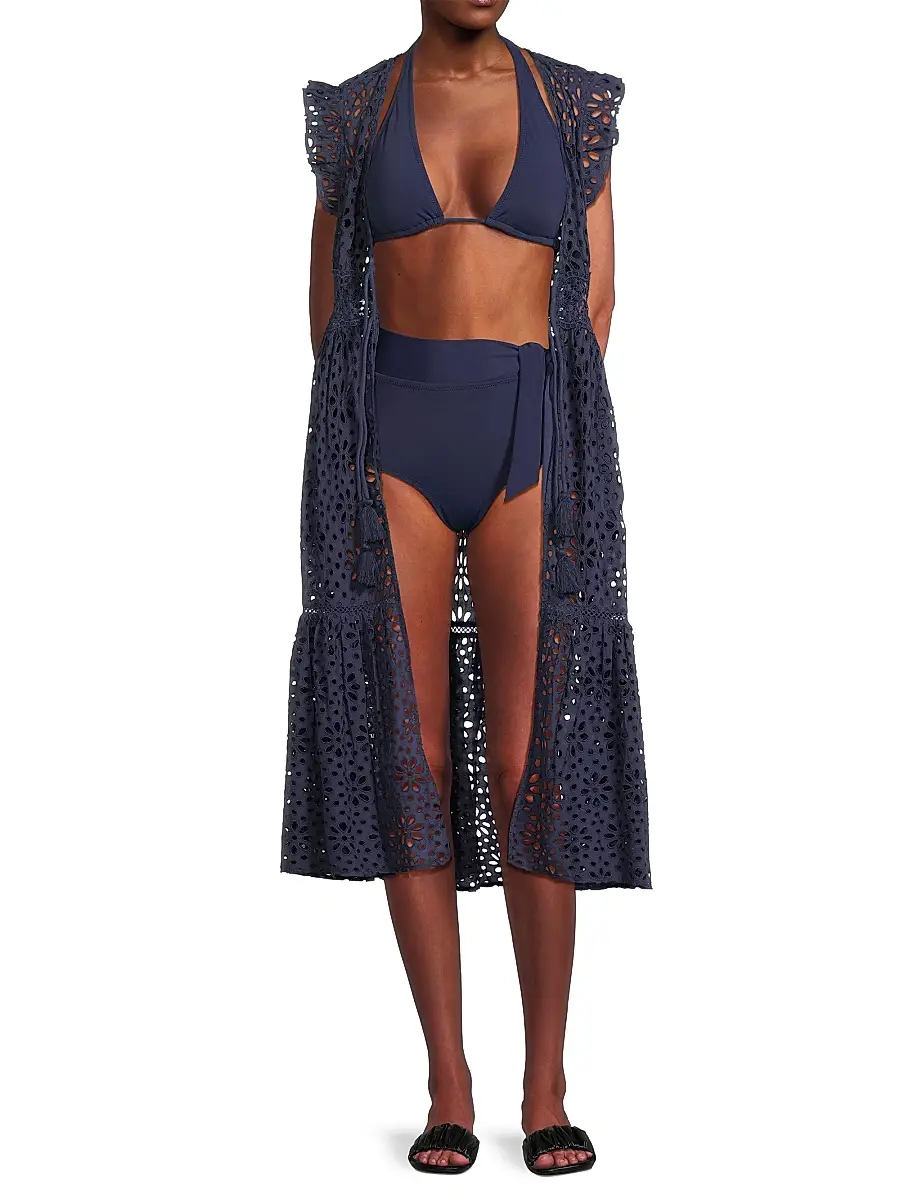 Change of Scenery Women's Lauren Eyelet Cover-Up Dress | Thumbnail 2 Change of Scenery Women's Lauren Eyelet Cover-Up Dress | Thumbnail 2