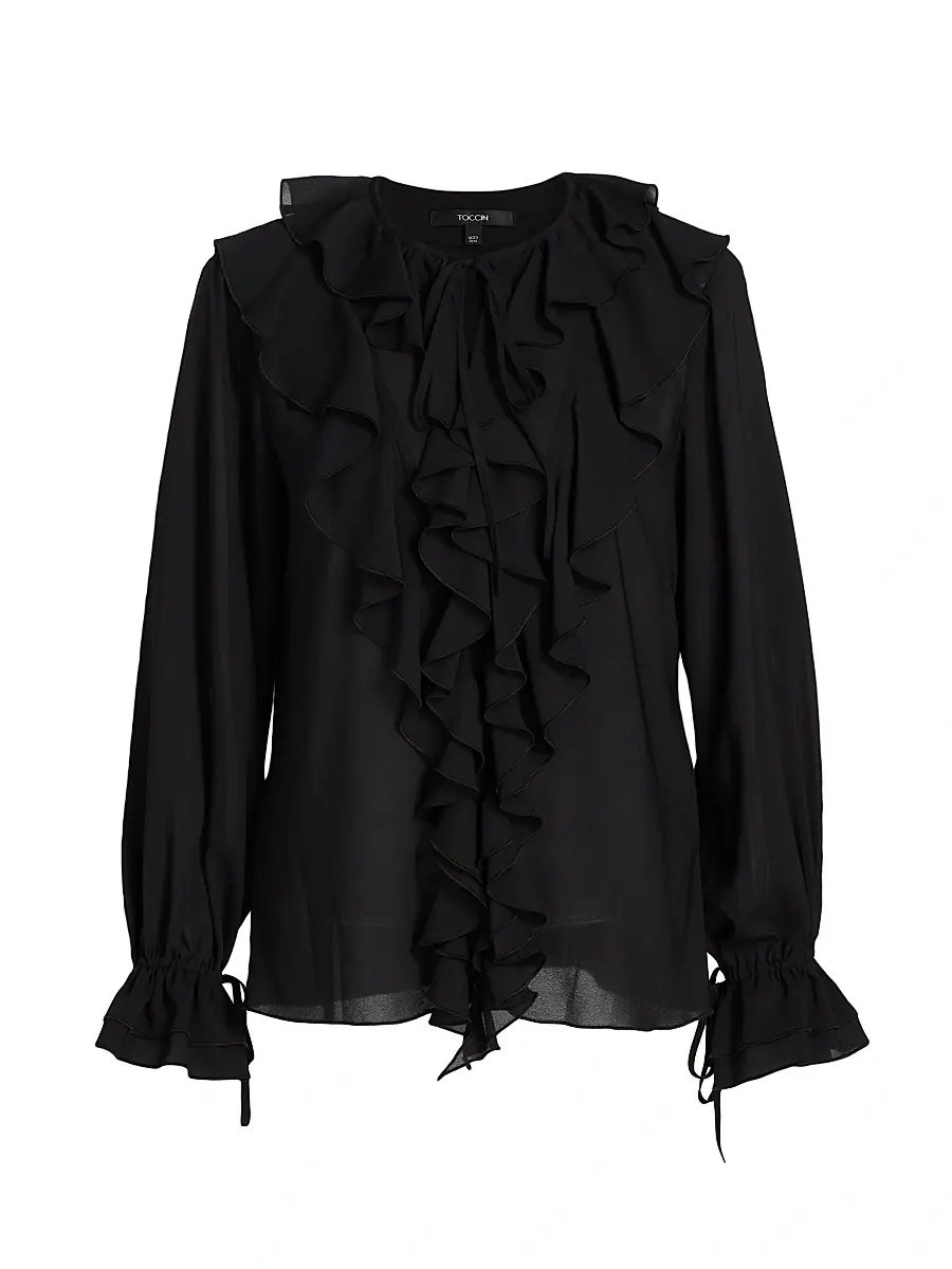 Toccin Women's Tobi Exaggerated Ruffle Blouse