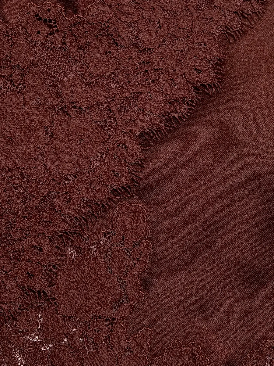 DÔEN Women's Elowette Silk & Lace Midi-Skirt - Cafe Brun | Thumbnail 7 DÔEN Women's Elowette Silk & Lace Midi-Skirt - Cafe Brun | Thumbnail 7