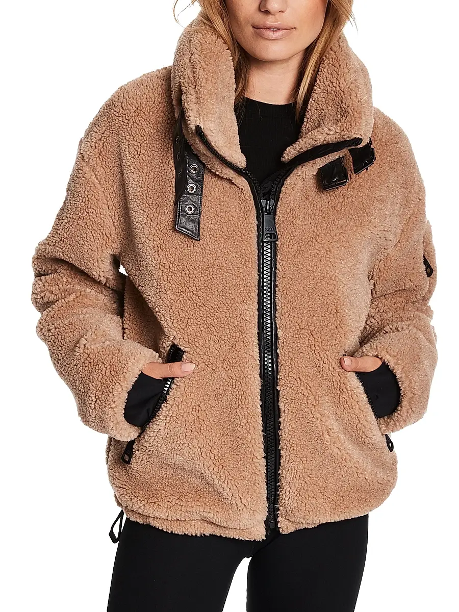Sam. Women's Denver Sherpa Jacket - Camel - Size Large | Image 1 Sam. Women's Denver Sherpa Jacket - Camel - Size Large | Image 1