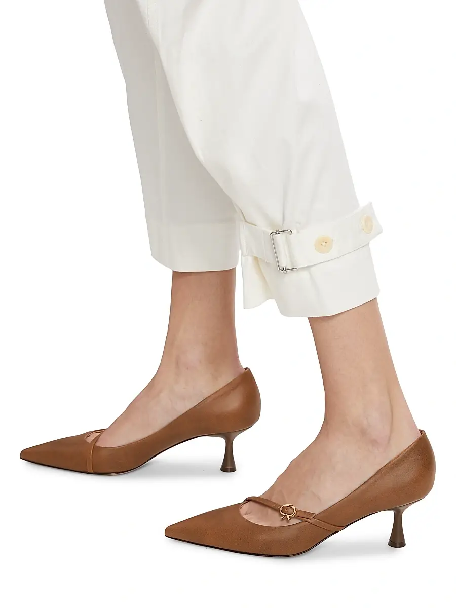 Proenza Schouler White Label Women's Cotton Twill Tapered Crop Pants | Thumbnail 6 Proenza Schouler White Label Women's Cotton Twill Tapered Crop Pants | Thumbnail 6