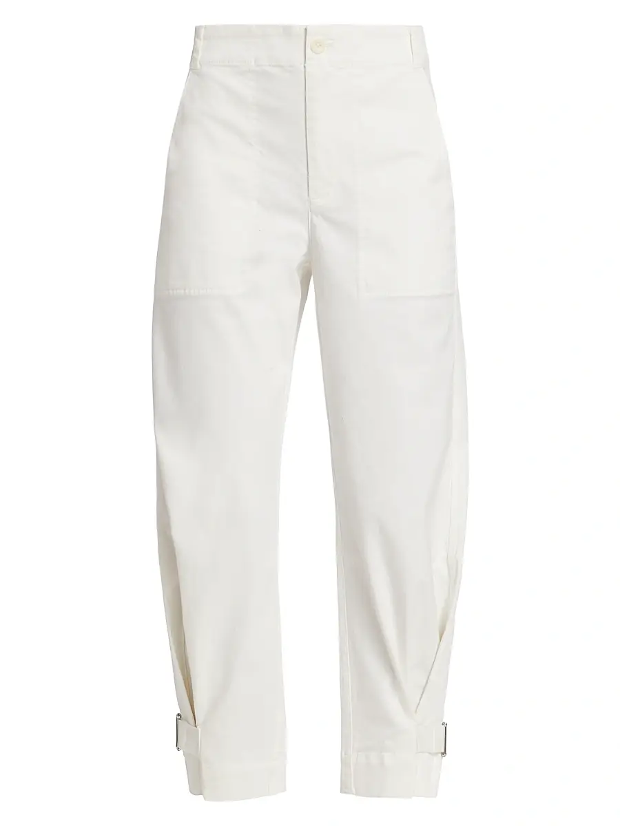 Proenza Schouler White Label Women's Cotton Twill Tapered Crop Pants