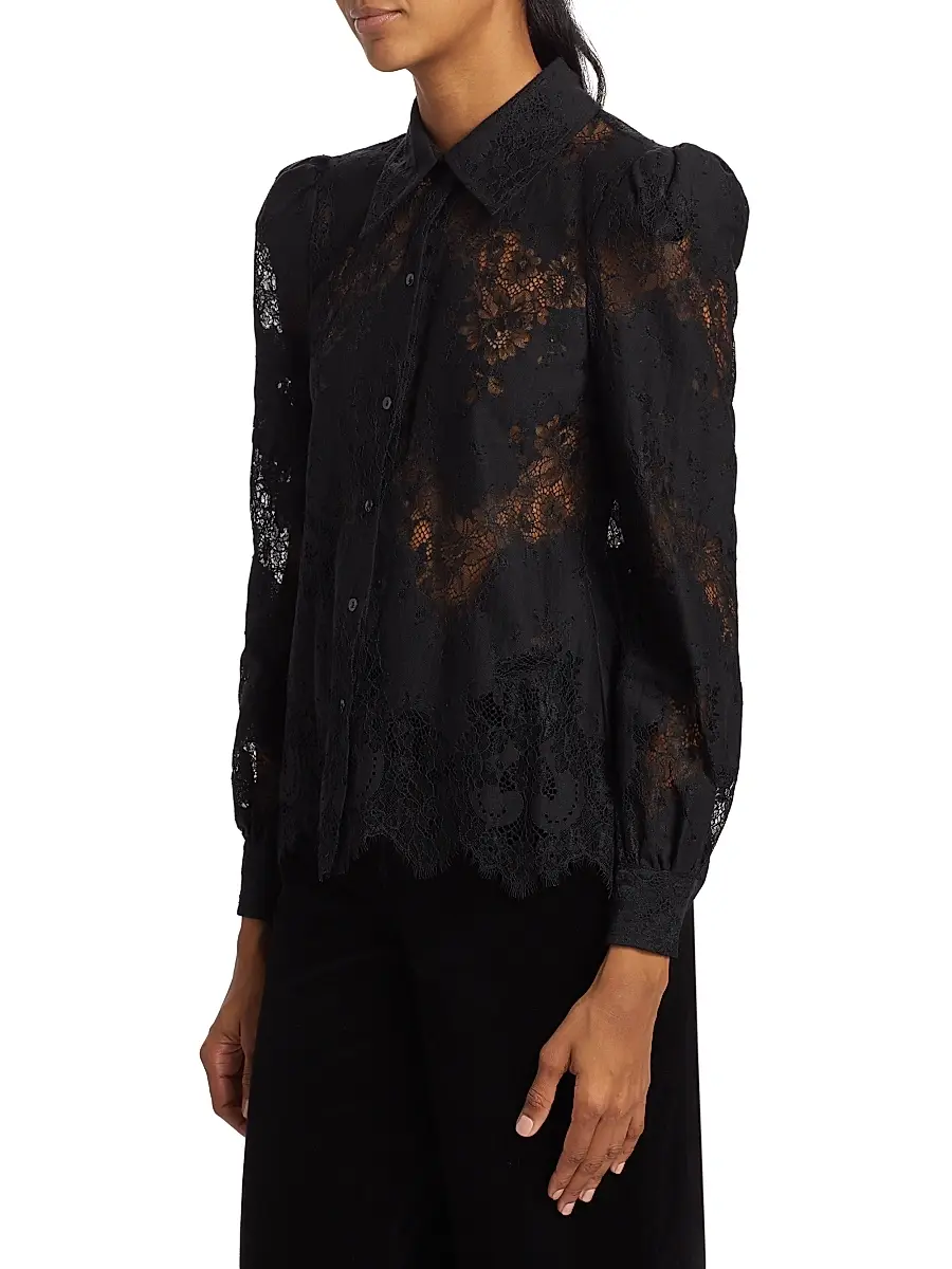 L'Agence Women's Jenica Floral Lace Blouse | Thumbnail 4 L'Agence Women's Jenica Floral Lace Blouse | Thumbnail 4