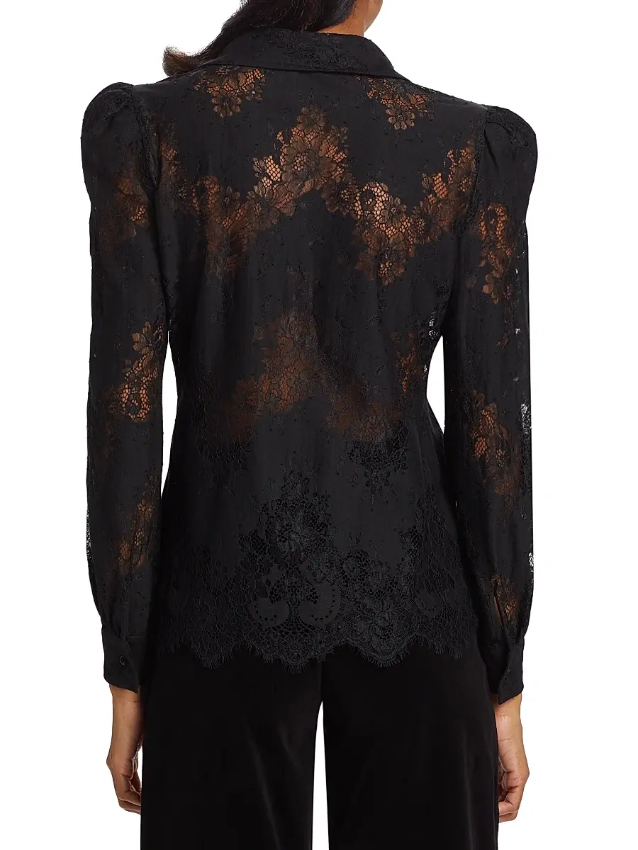 L'Agence Women's Jenica Floral Lace Blouse | Thumbnail 5 L'Agence Women's Jenica Floral Lace Blouse | Thumbnail 5