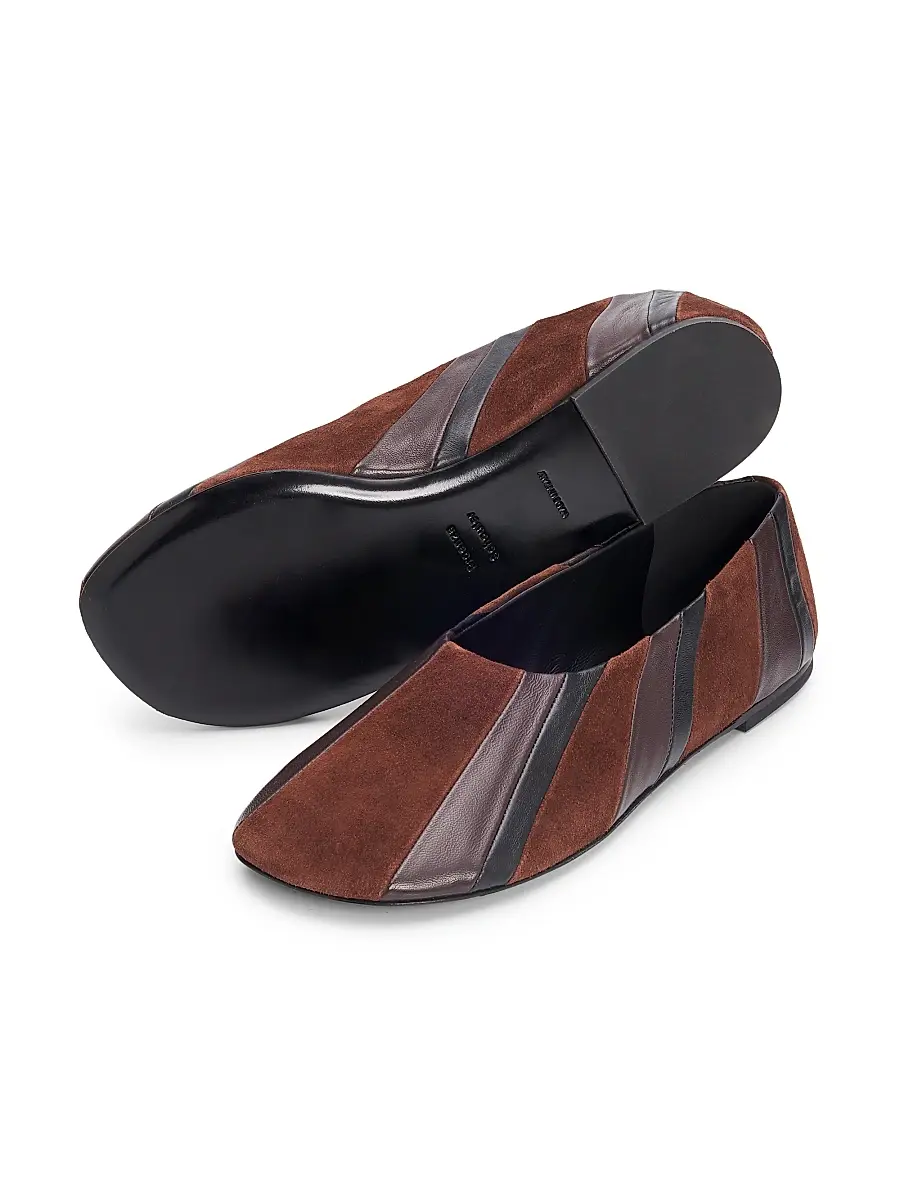 Proenza Schouler Women's Glove Pieced Leather & Suede Slippers - Black Espresso Multi | Thumbnail 5 Proenza Schouler Women's Glove Pieced Leather & Suede Slippers - Black Espresso Multi | Thumbnail 5