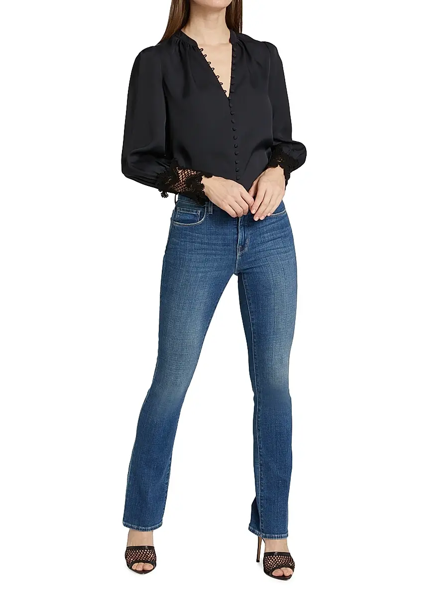 L'Agence Women's Ava Lace Cuff Blouse | Thumbnail 2 L'Agence Women's Ava Lace Cuff Blouse | Thumbnail 2