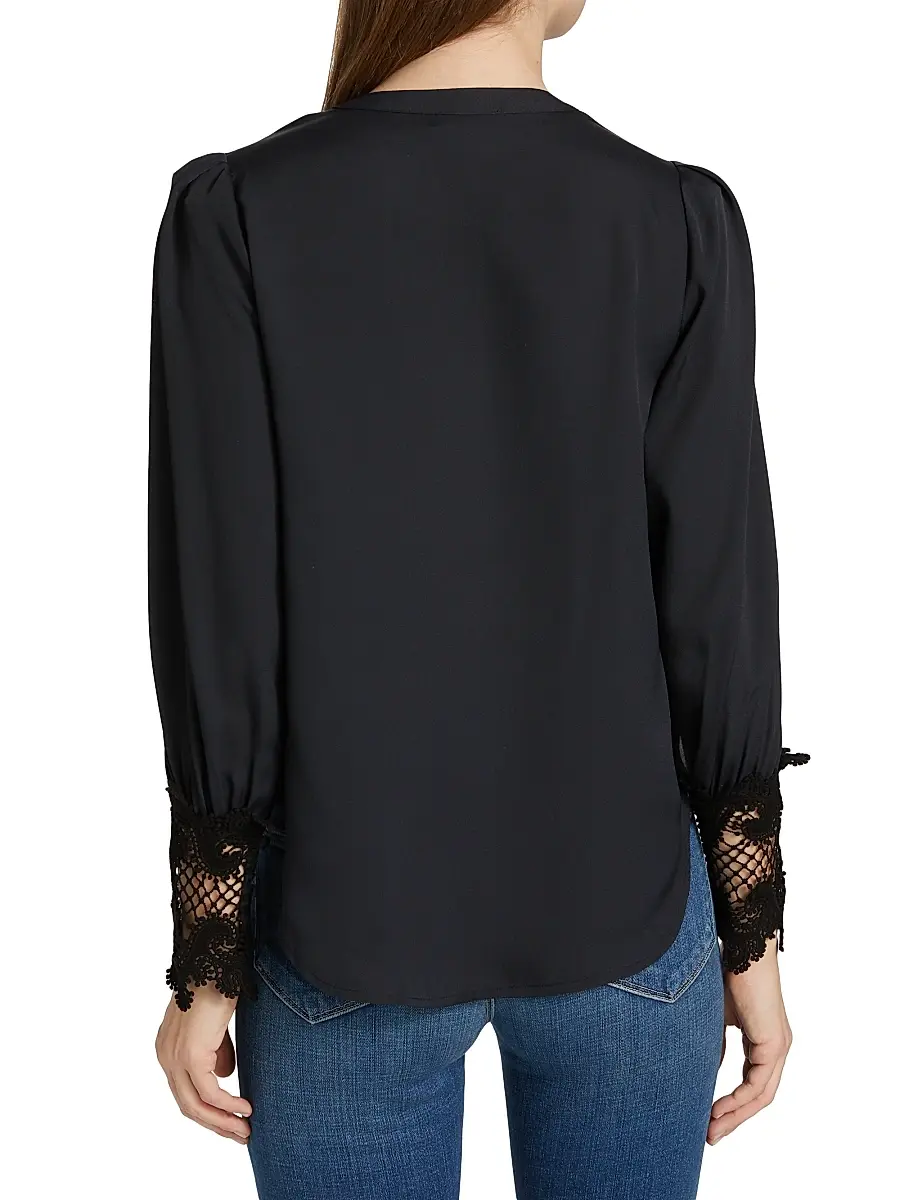 L'Agence Women's Ava Lace Cuff Blouse | Thumbnail 5 L'Agence Women's Ava Lace Cuff Blouse | Thumbnail 5