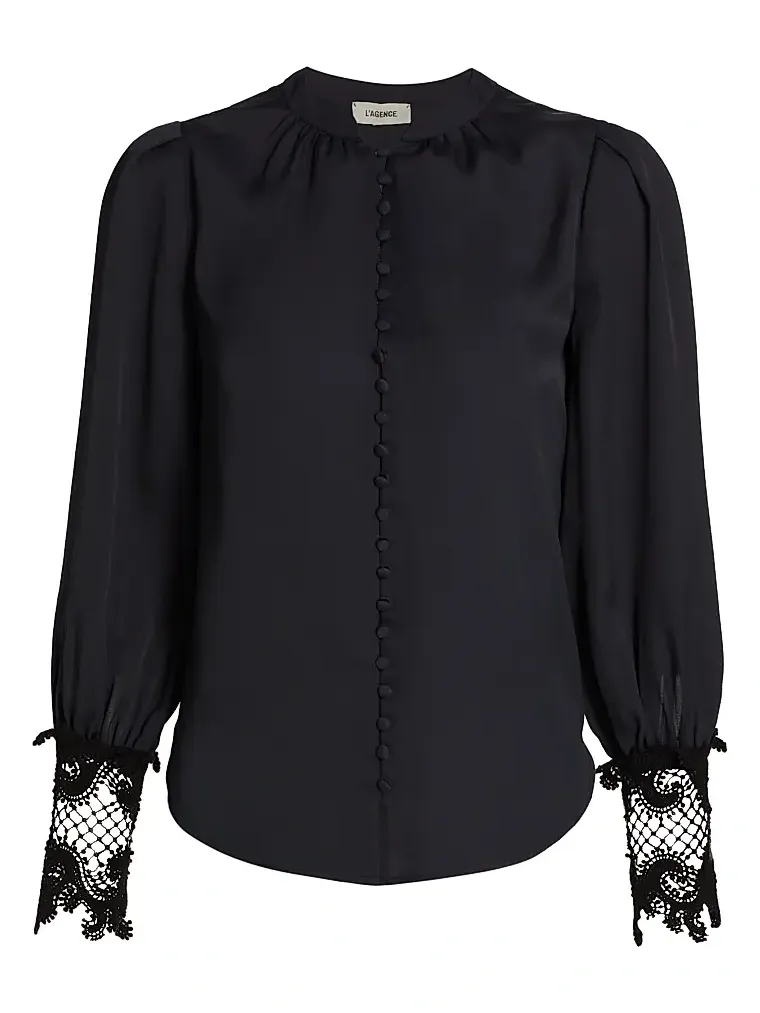 Women's Ava Lace Cuff Blouse