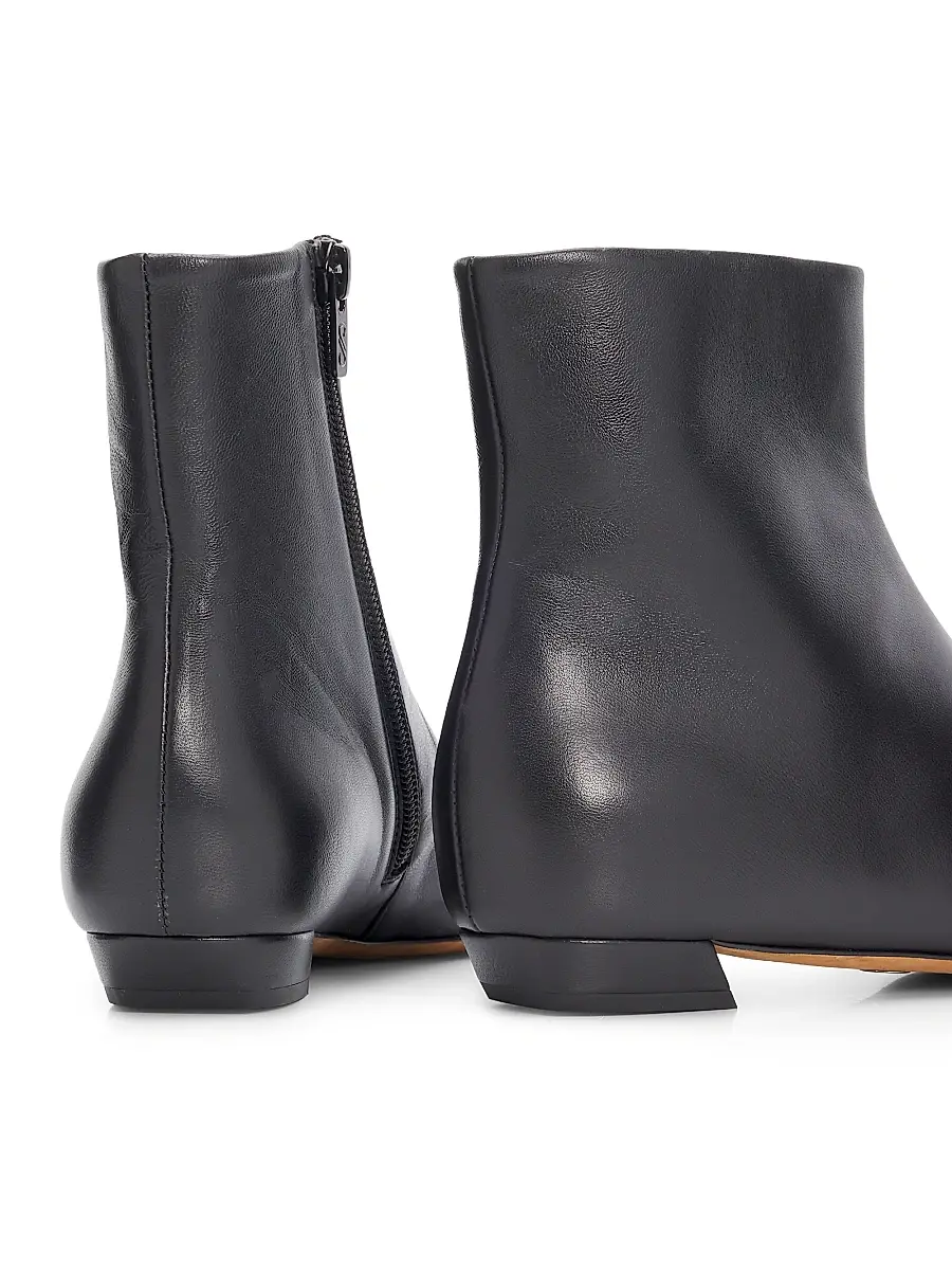 Proenza Schouler Women's Trap Flat Leather Ankle Boots | Thumbnail 3