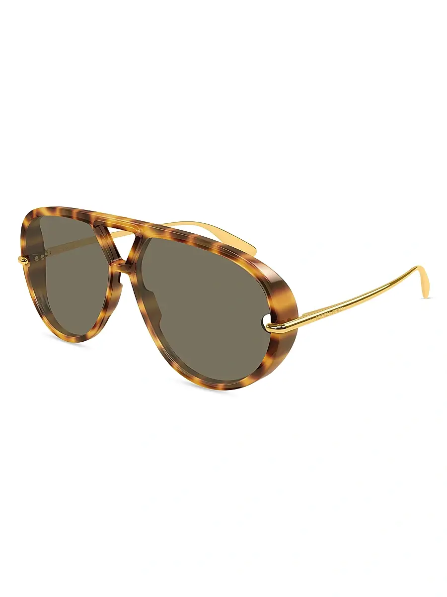Bottega Veneta Women's Drop 63MM Pilot Sunglasses
