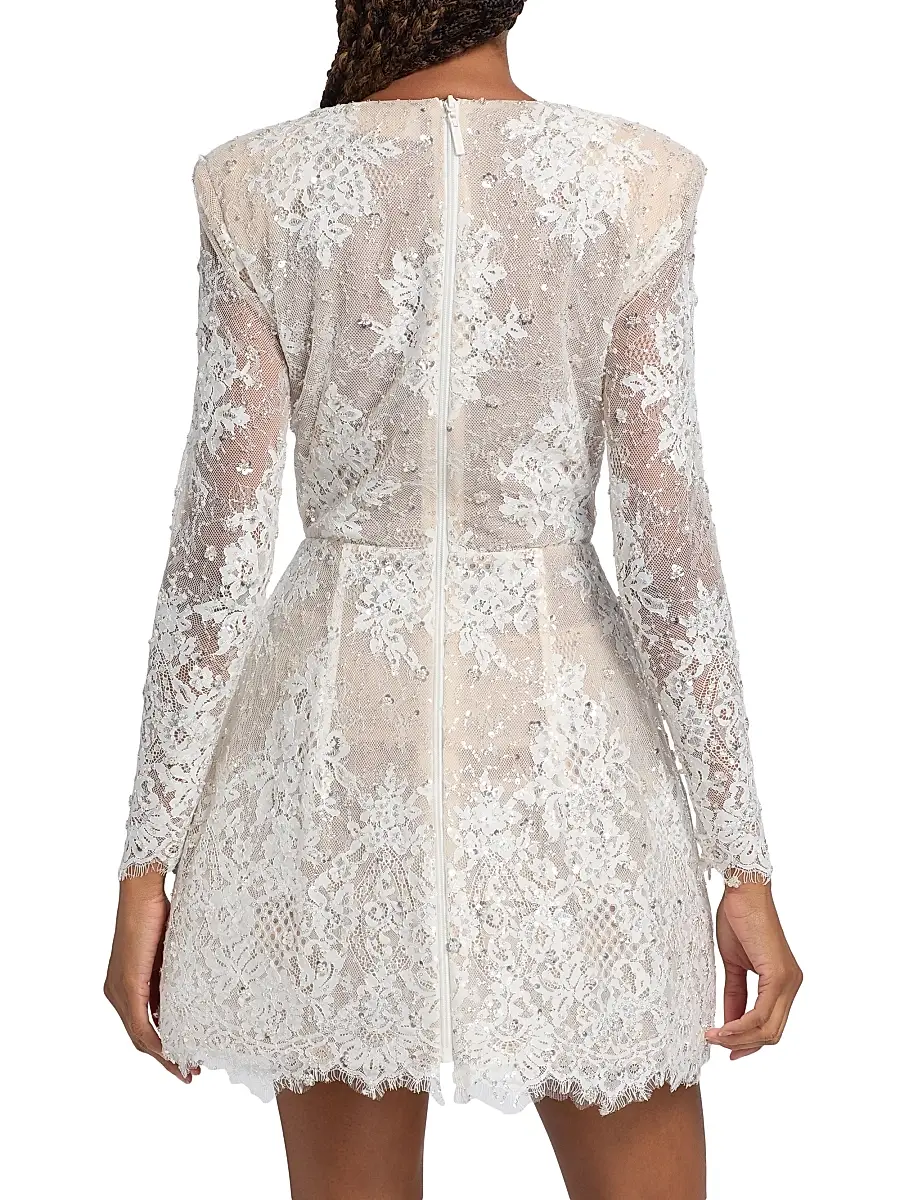 Bronx and Banco Women's Isa Embellished Lace Minidress - White Black | Thumbnail 5 Bronx and Banco Women's Isa Embellished Lace Minidress - White Black | Thumbnail 5