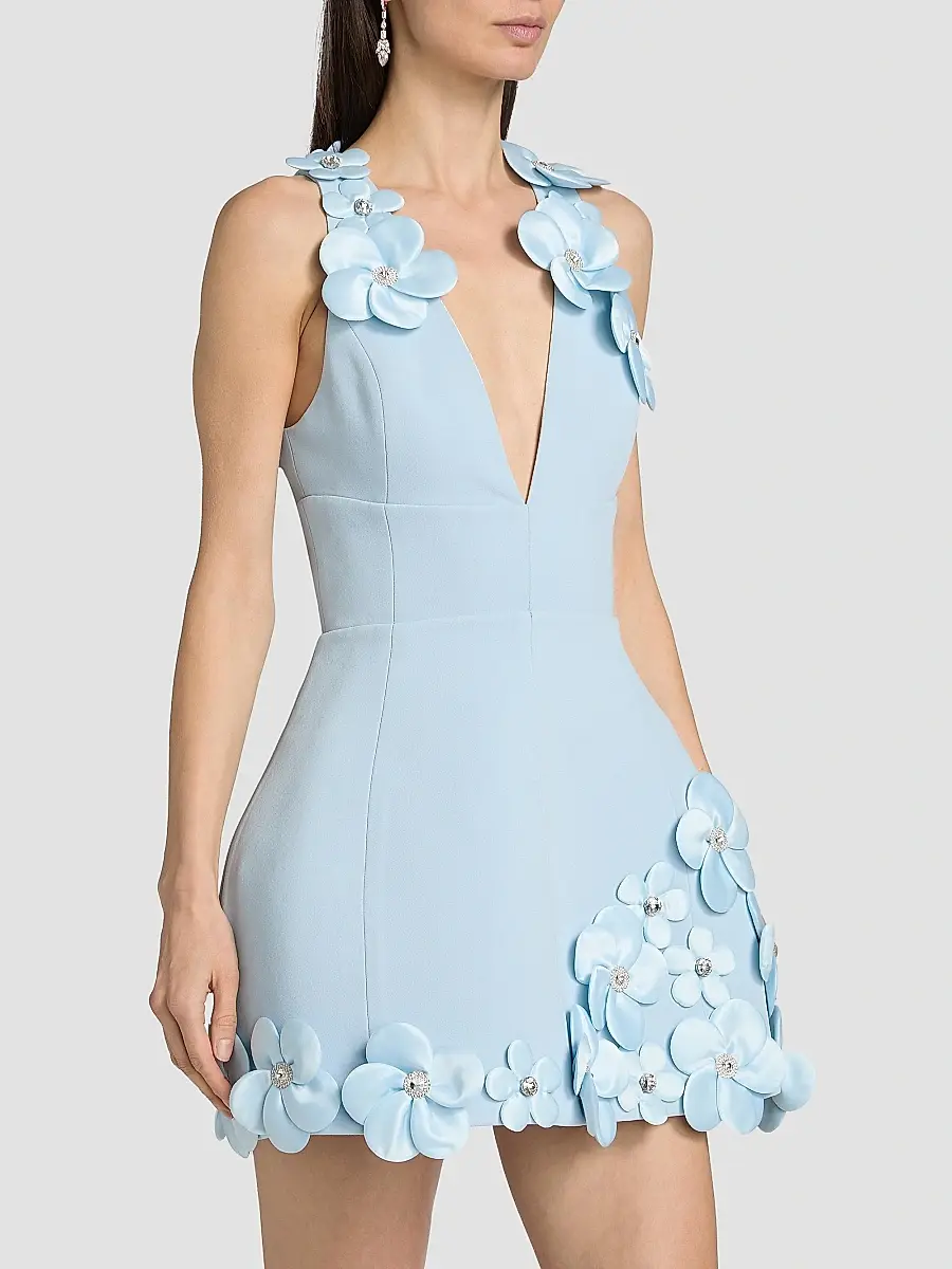 Bronx and Banco Women's Estelle Floral Appliqué Minidress | Thumbnail 4 Bronx and Banco Women's Estelle Floral Appliqué Minidress | Thumbnail 4