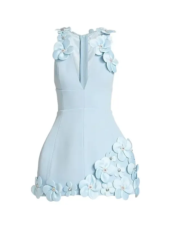 Bronx and Banco Women's Estelle Floral Appliqué Minidress