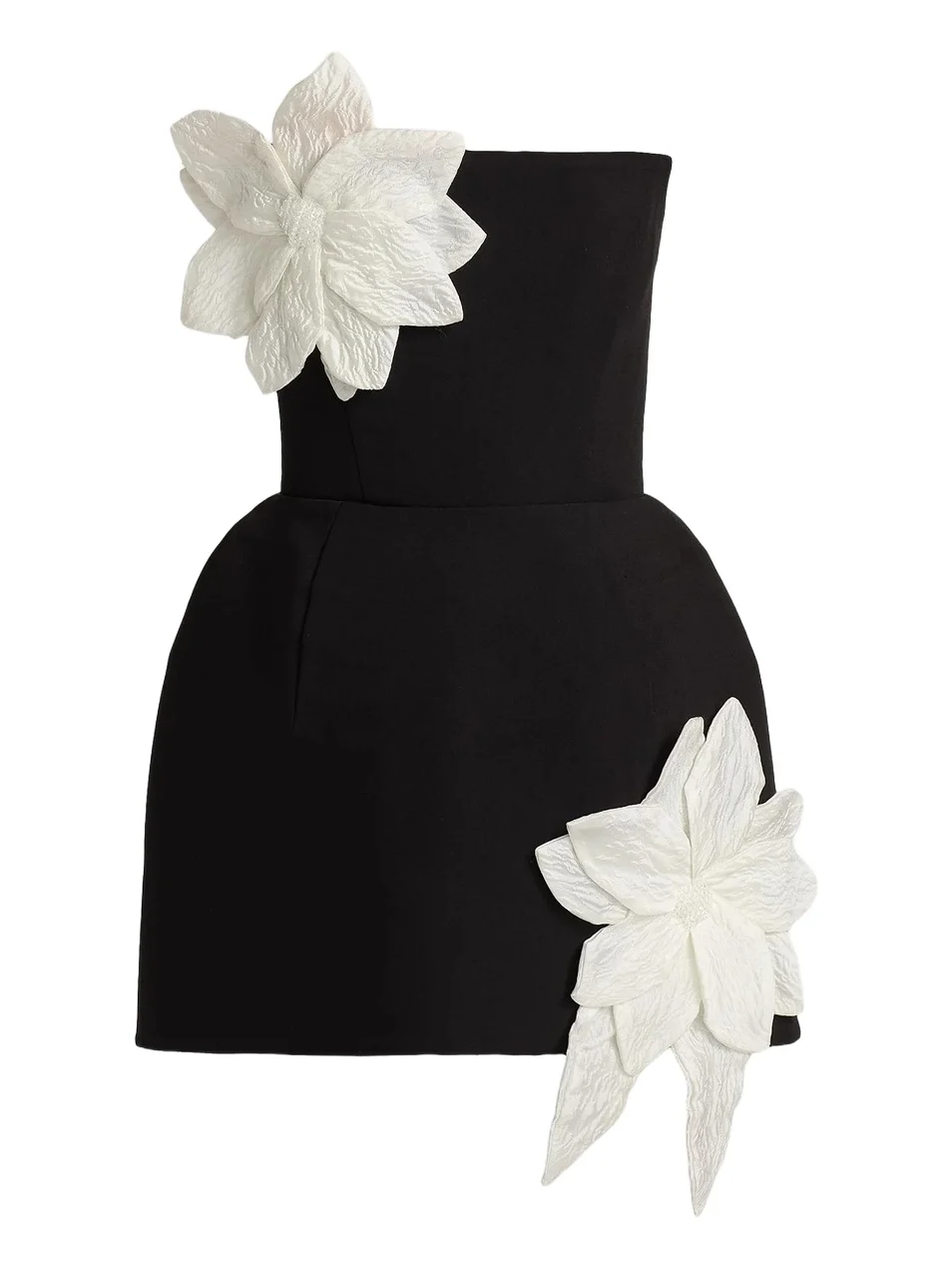 Bronx and Banco Women's Maraya Jasmine Floral-Appliqué Fit & Flare Minidress - Black White
