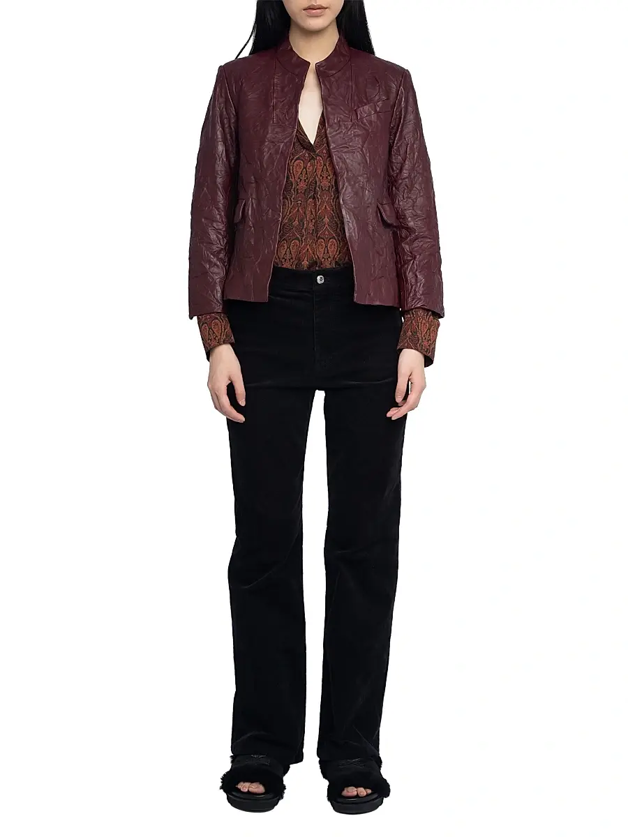 Zadig & Voltaire Women's Veryn Leather Blazer | Thumbnail 2 Zadig & Voltaire Women's Veryn Leather Blazer | Thumbnail 2
