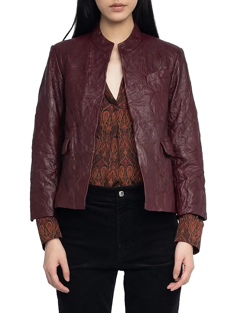 Zadig & Voltaire Women's Veryn Leather Blazer | Thumbnail 3 Zadig & Voltaire Women's Veryn Leather Blazer | Thumbnail 3