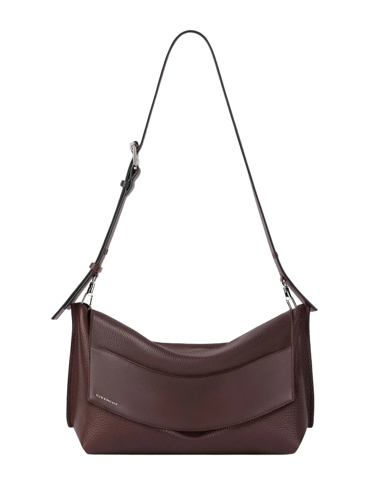 Givenchy Men's Fold Bag in Grained Leather - Ebony Brown