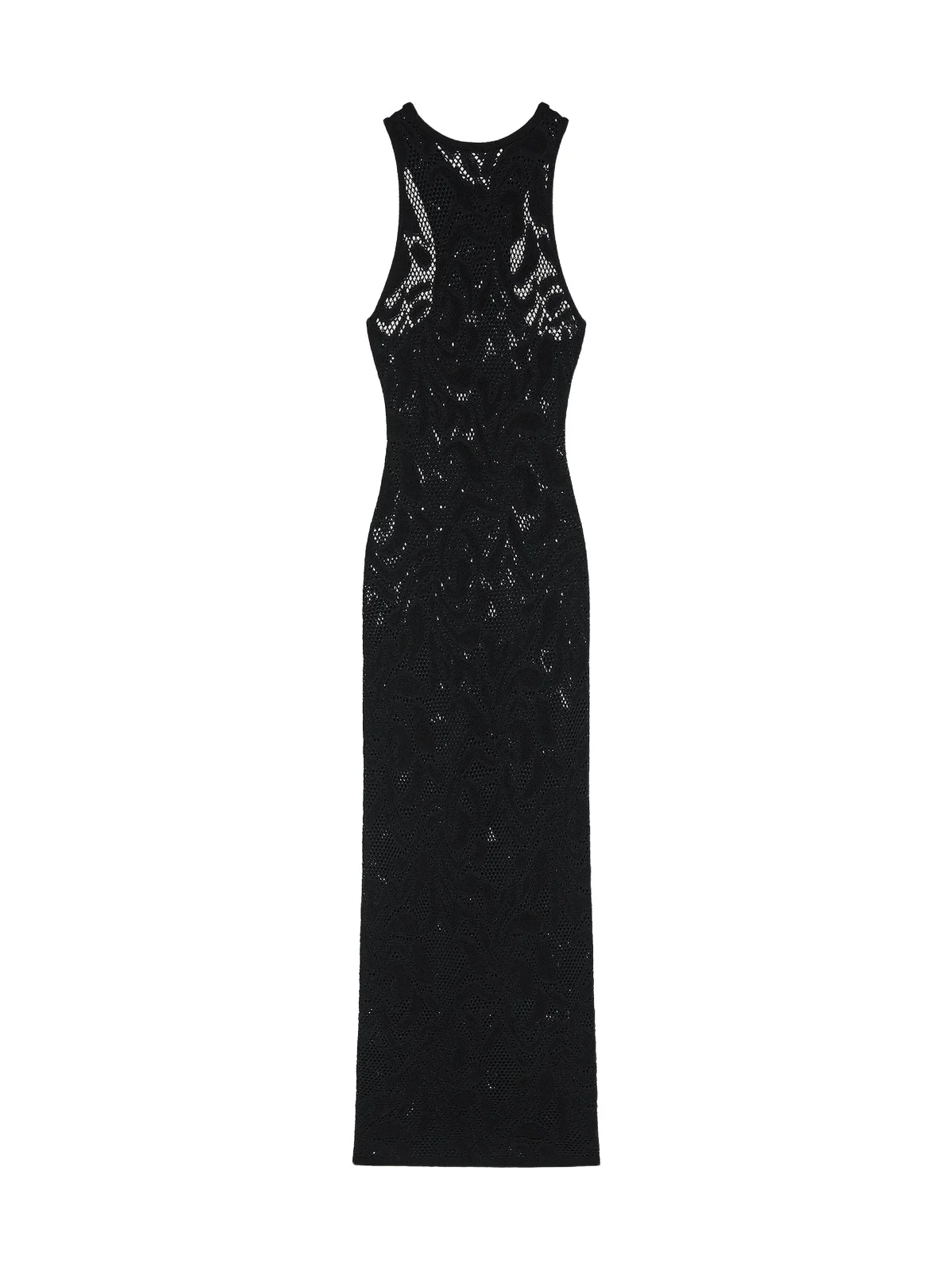 Women's Maxi Dress in Knitted Floral Lace