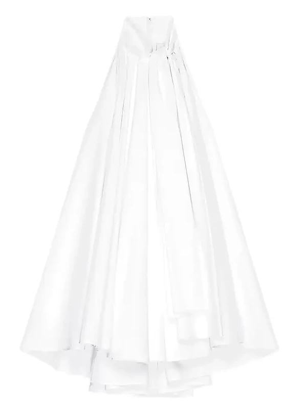 Women's Mini Dress in Poplin with Bow - White Women's Mini Dress in Poplin with Bow - White