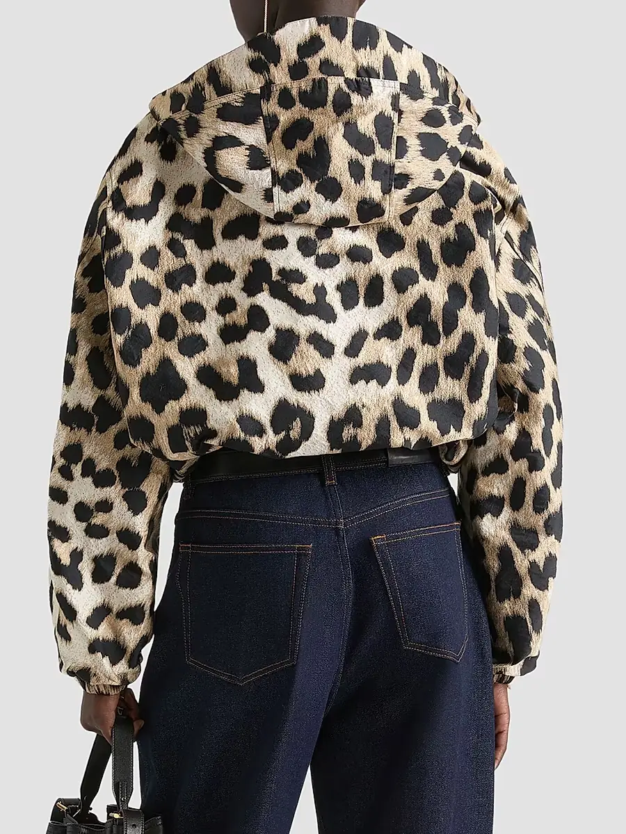 Givenchy Women's Windbreaker in Leopard Jacquard - Beige | Thumbnail 5 Givenchy Women's Windbreaker in Leopard Jacquard - Beige | Thumbnail 5