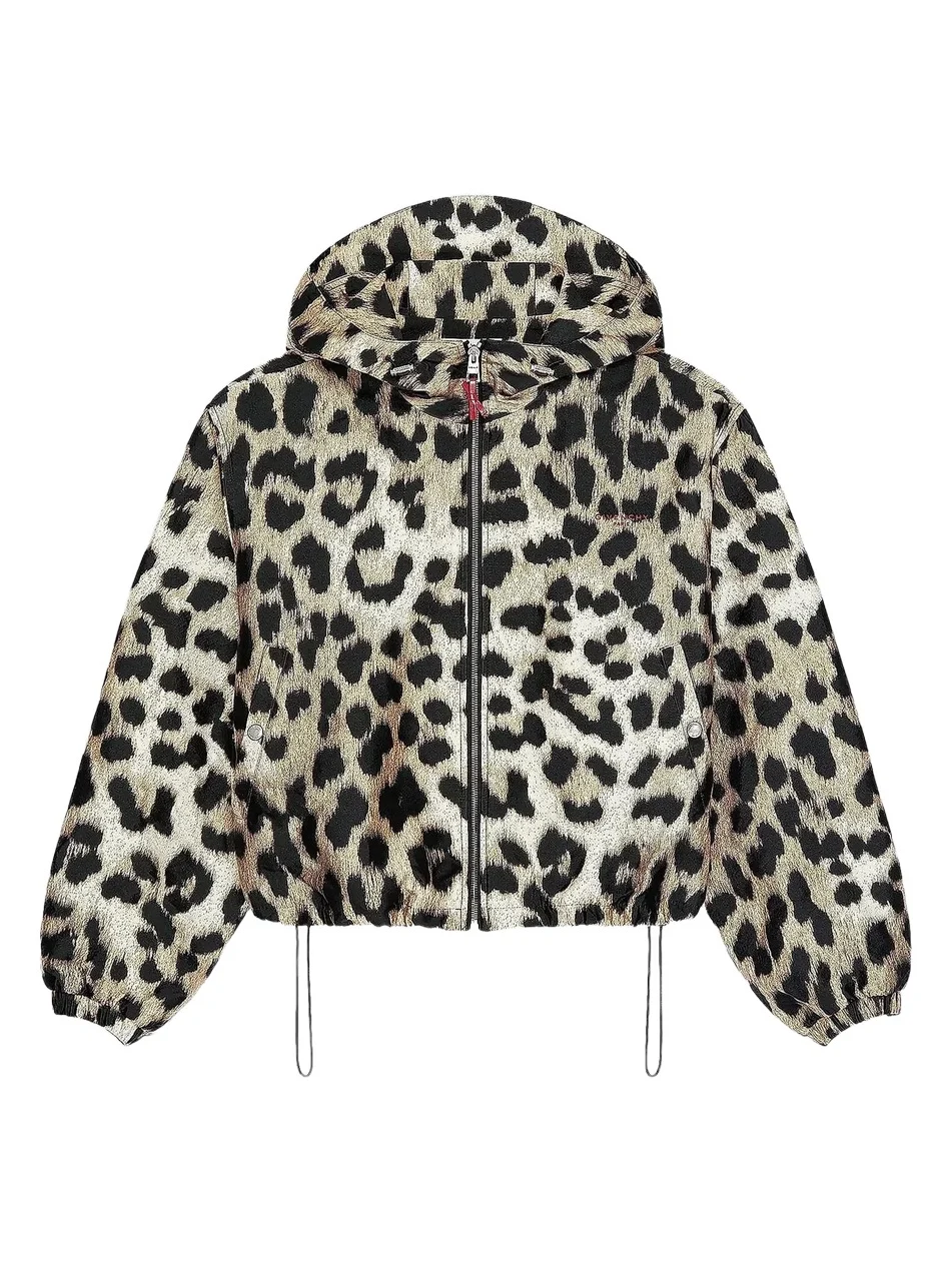 Givenchy Women's Windbreaker in Leopard Jacquard - Beige