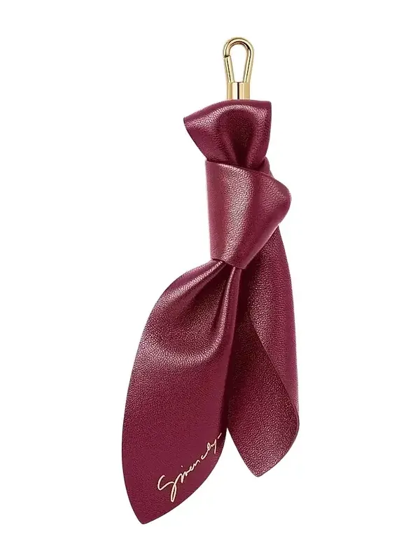 Women's Lucky Charms Bow Charm Bag in Nappa Leather - Burgundy Women's Lucky Charms Bow Charm Bag in Nappa Leather - Burgundy