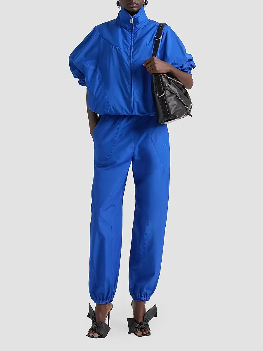Givenchy Women's Blouson Jacket in Technical Cotton - Royal Blue | Thumbnail 2 Givenchy Women's Blouson Jacket in Technical Cotton - Royal Blue | Thumbnail 2