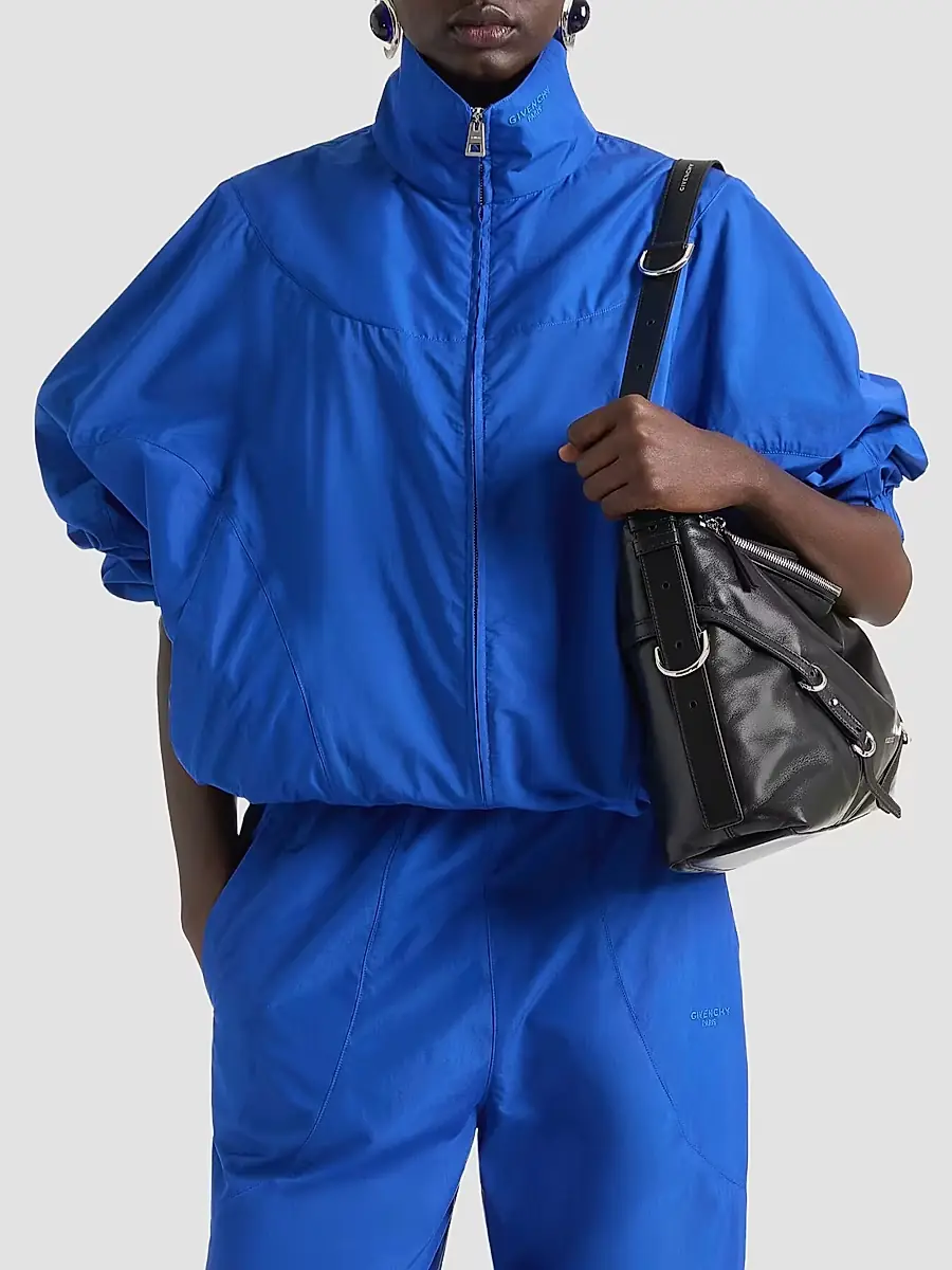 Givenchy Women's Blouson Jacket in Technical Cotton - Royal Blue | Thumbnail 3 Givenchy Women's Blouson Jacket in Technical Cotton - Royal Blue | Thumbnail 3