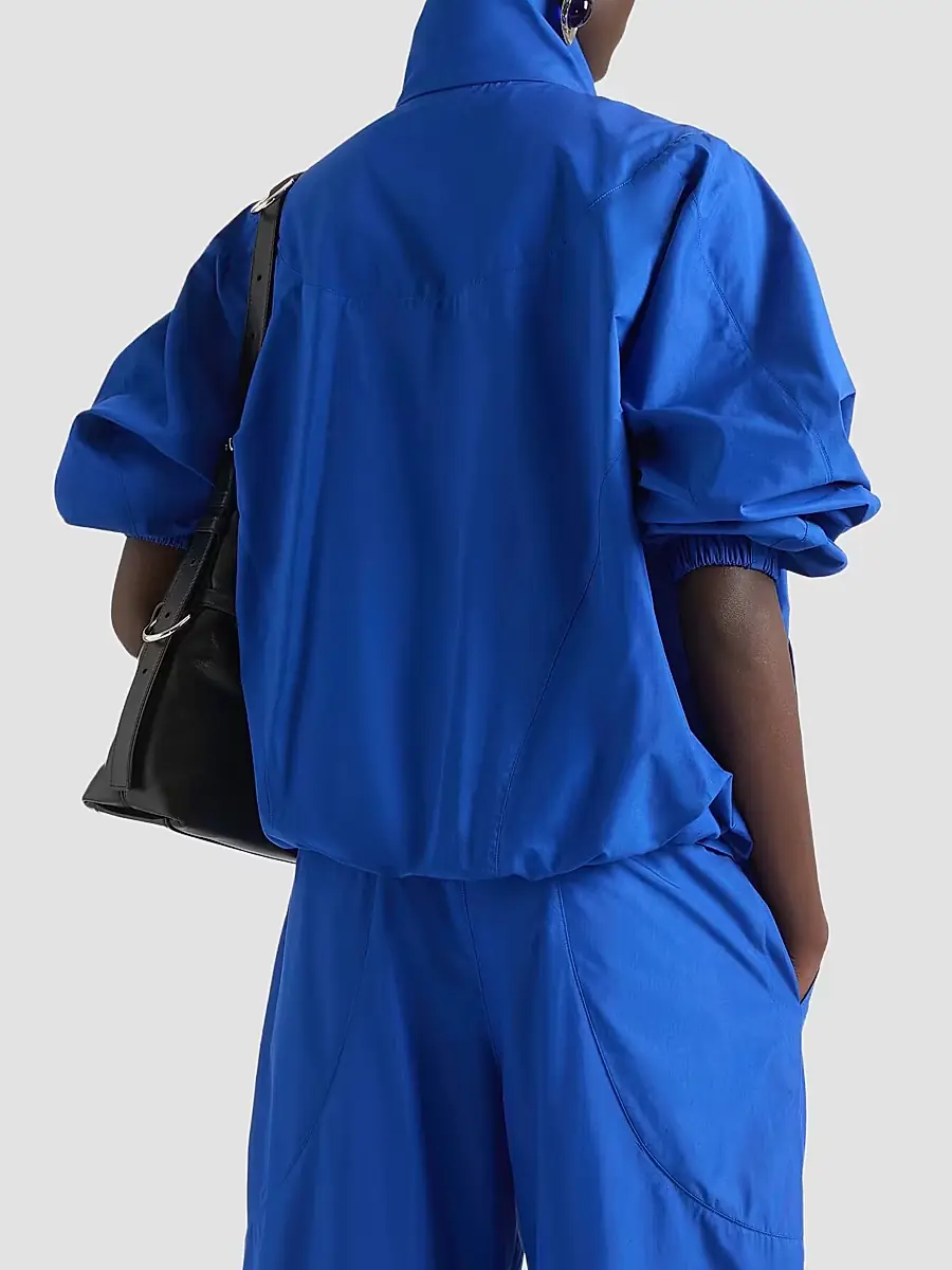 Givenchy Women's Blouson Jacket in Technical Cotton - Royal Blue | Thumbnail 4 Givenchy Women's Blouson Jacket in Technical Cotton - Royal Blue | Thumbnail 4