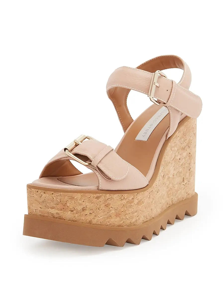 Stella McCartney Women's Sneakelyse 120MM Buckle Wedge Sandals | Thumbnail 2 Stella McCartney Women's Sneakelyse 120MM Buckle Wedge Sandals | Thumbnail 2
