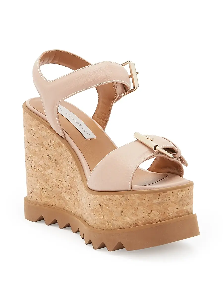 Stella McCartney Women's Sneakelyse 120MM Buckle Wedge Sandals | Thumbnail 5 Stella McCartney Women's Sneakelyse 120MM Buckle Wedge Sandals | Thumbnail 5