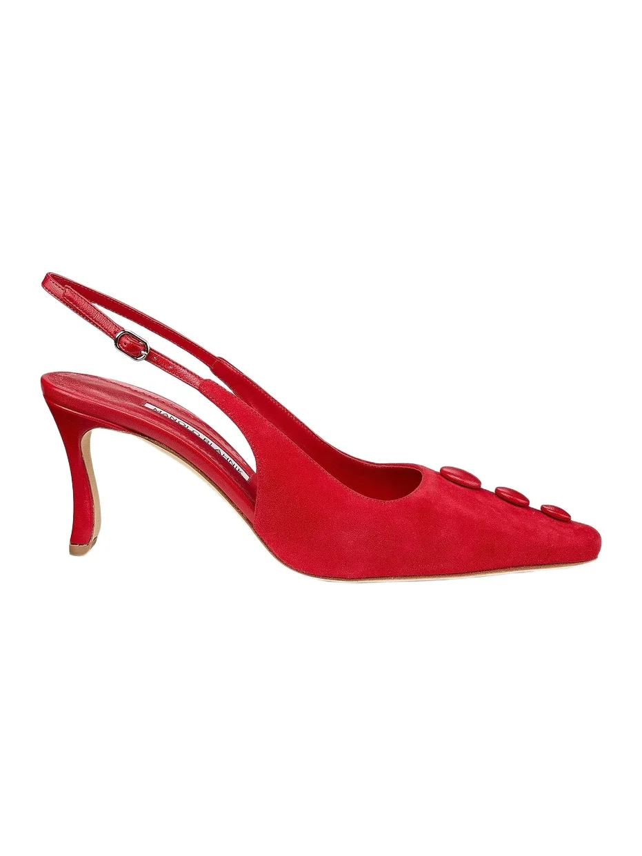 Women's Alexapla 70MM Suede & Leather Pumps - Red Women's Alexapla 70MM Suede & Leather Pumps - Red