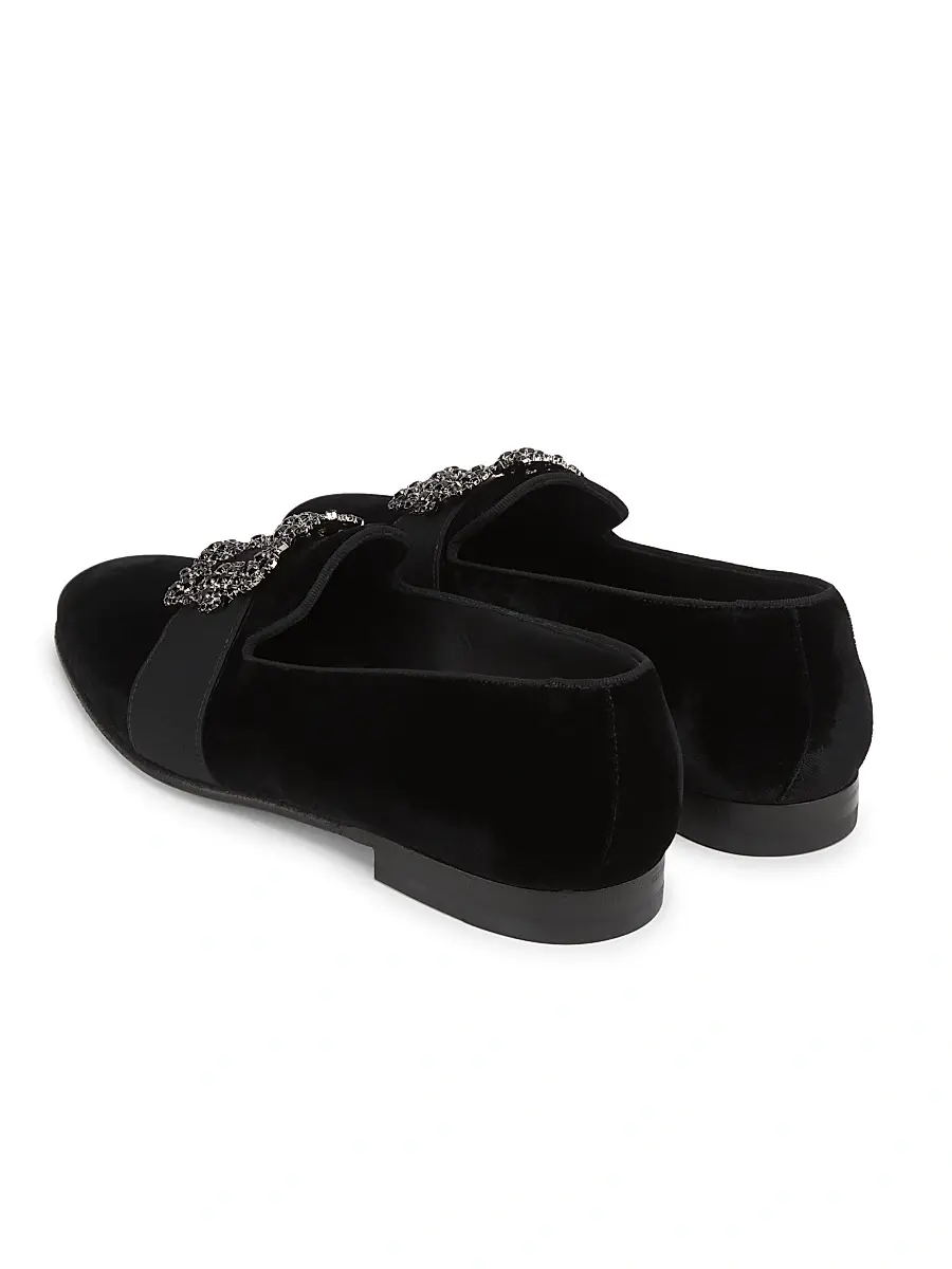 Manolo Blahnik Men's Carlton Crystal-Buckle Loafers | Thumbnail 3