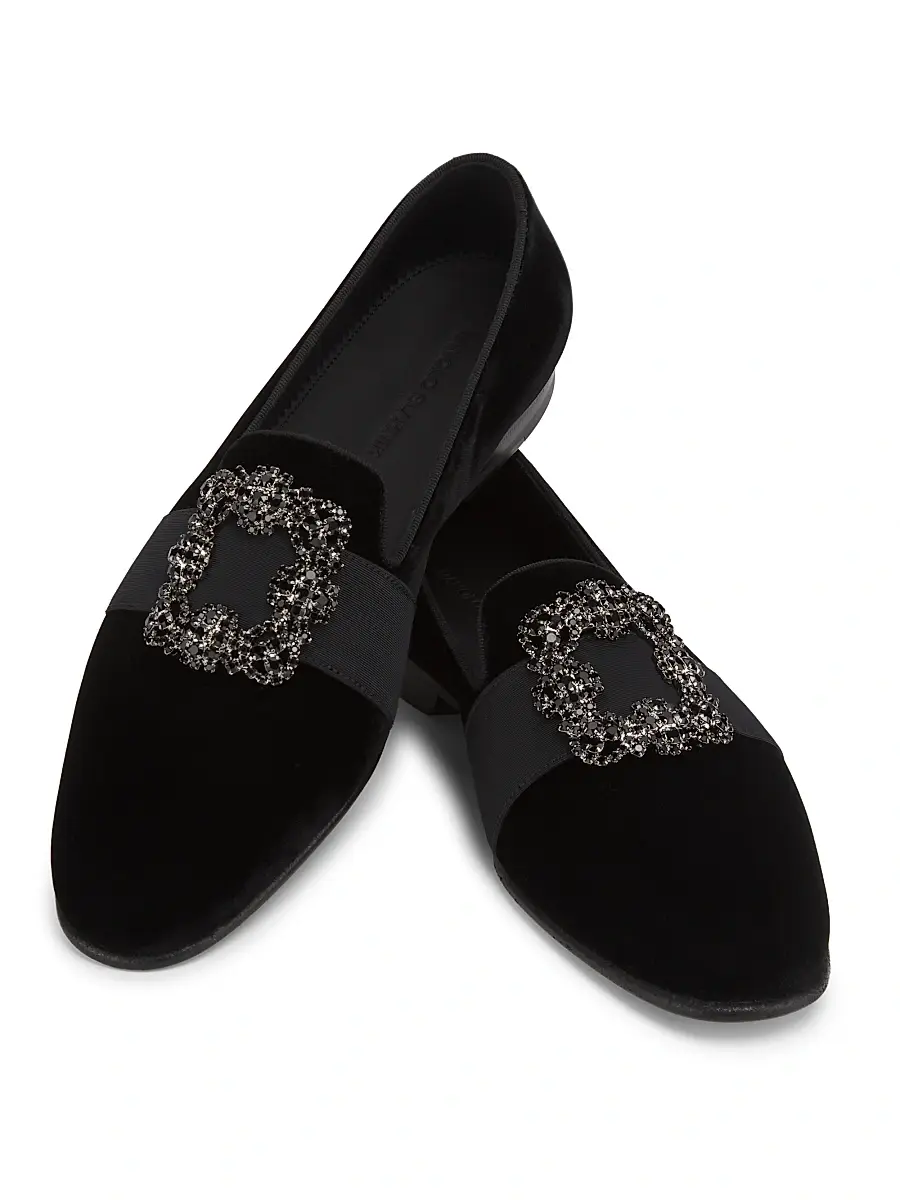 Manolo Blahnik Men's Carlton Crystal-Buckle Loafers | Thumbnail 6