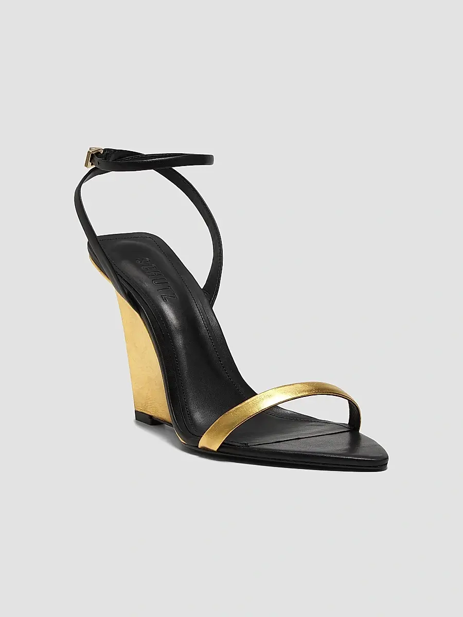 Schutz Women's Melanie 100MM Leather Wedge Sandals | Thumbnail 2 Schutz Women's Melanie 100MM Leather Wedge Sandals | Thumbnail 2