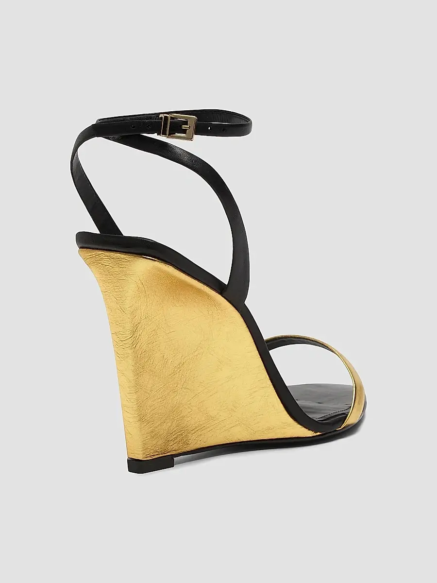 Schutz Women's Melanie 100MM Leather Wedge Sandals | Thumbnail 3 Schutz Women's Melanie 100MM Leather Wedge Sandals | Thumbnail 3