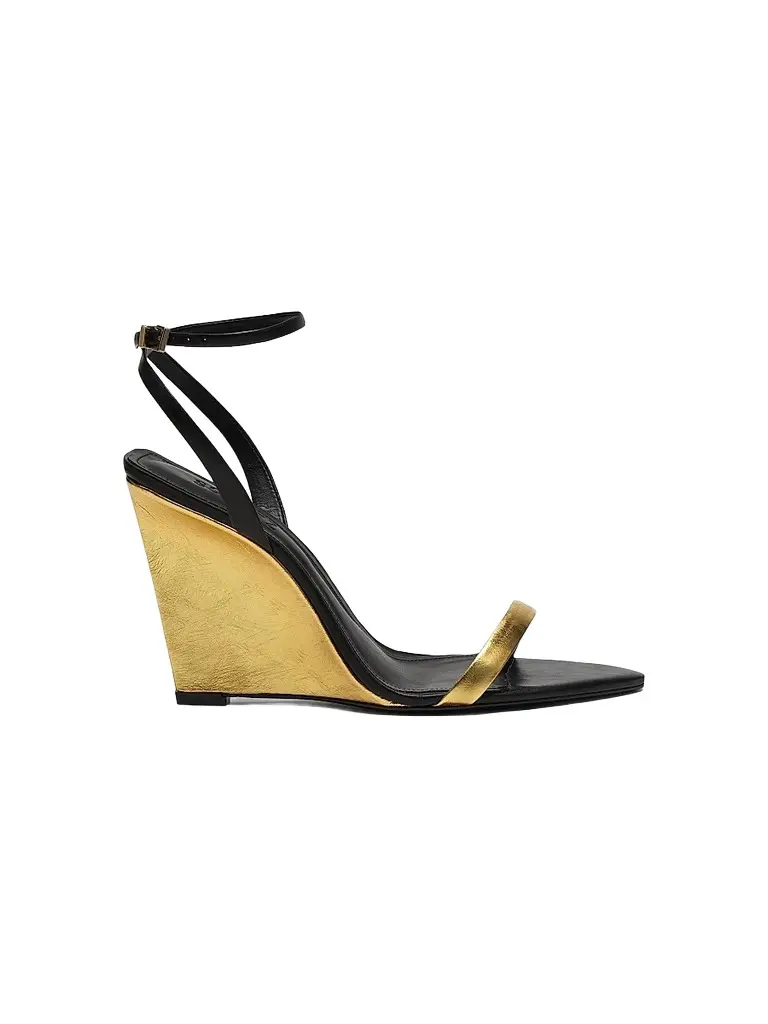 Schutz Women's Melanie 100MM Leather Wedge Sandals