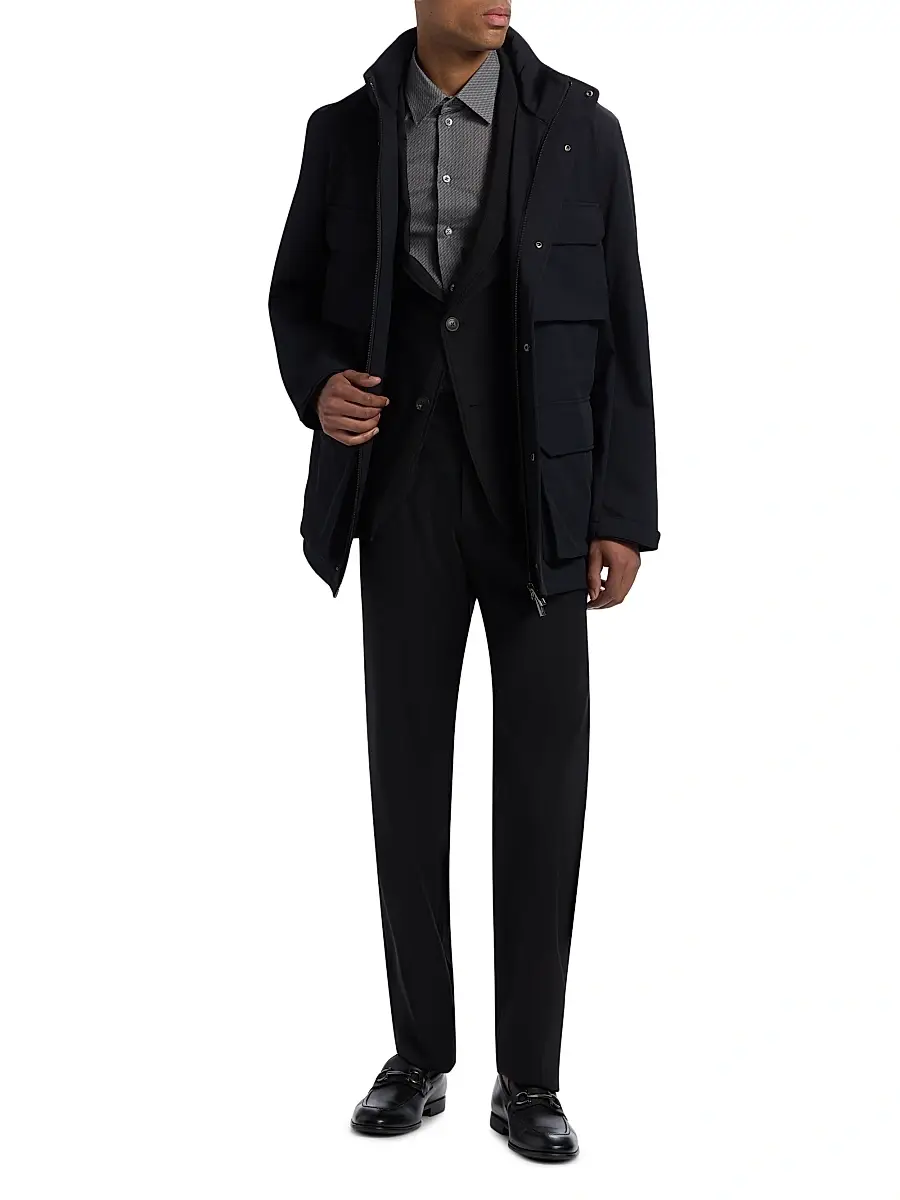 Emporio Armani Men's Nylon Parka Jacket | Thumbnail 2