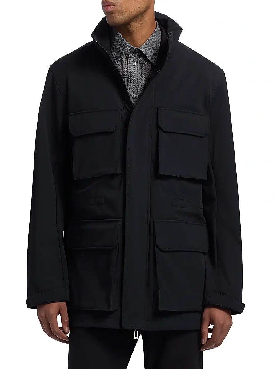 Emporio Armani Men's Nylon Parka Jacket | Thumbnail 3