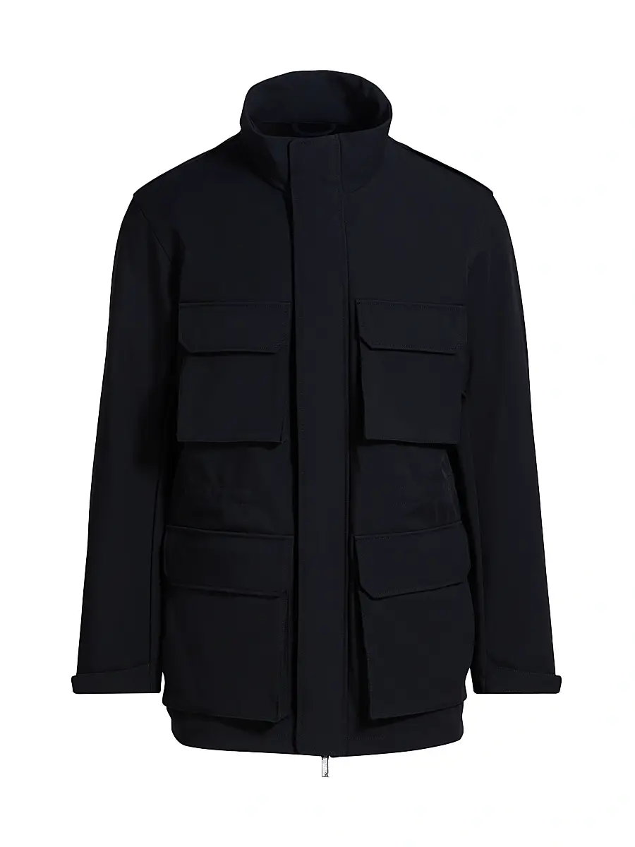 Emporio Armani Men's Nylon Parka Jacket - Blue Navy - Size 42 | Image 1 Emporio Armani Men's Nylon Parka Jacket - Blue Navy - Size 42 | Image 1
