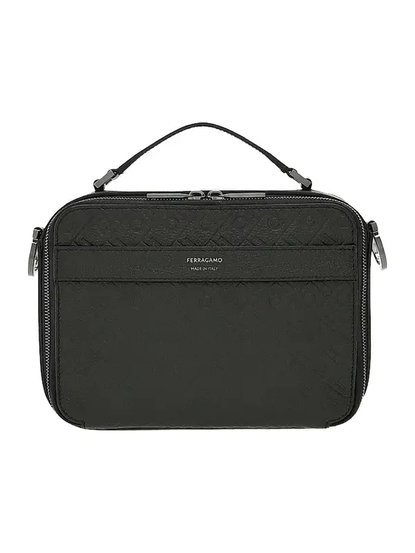 Men's Embossed Leather Shoulder Bag Men's Embossed Leather Shoulder Bag