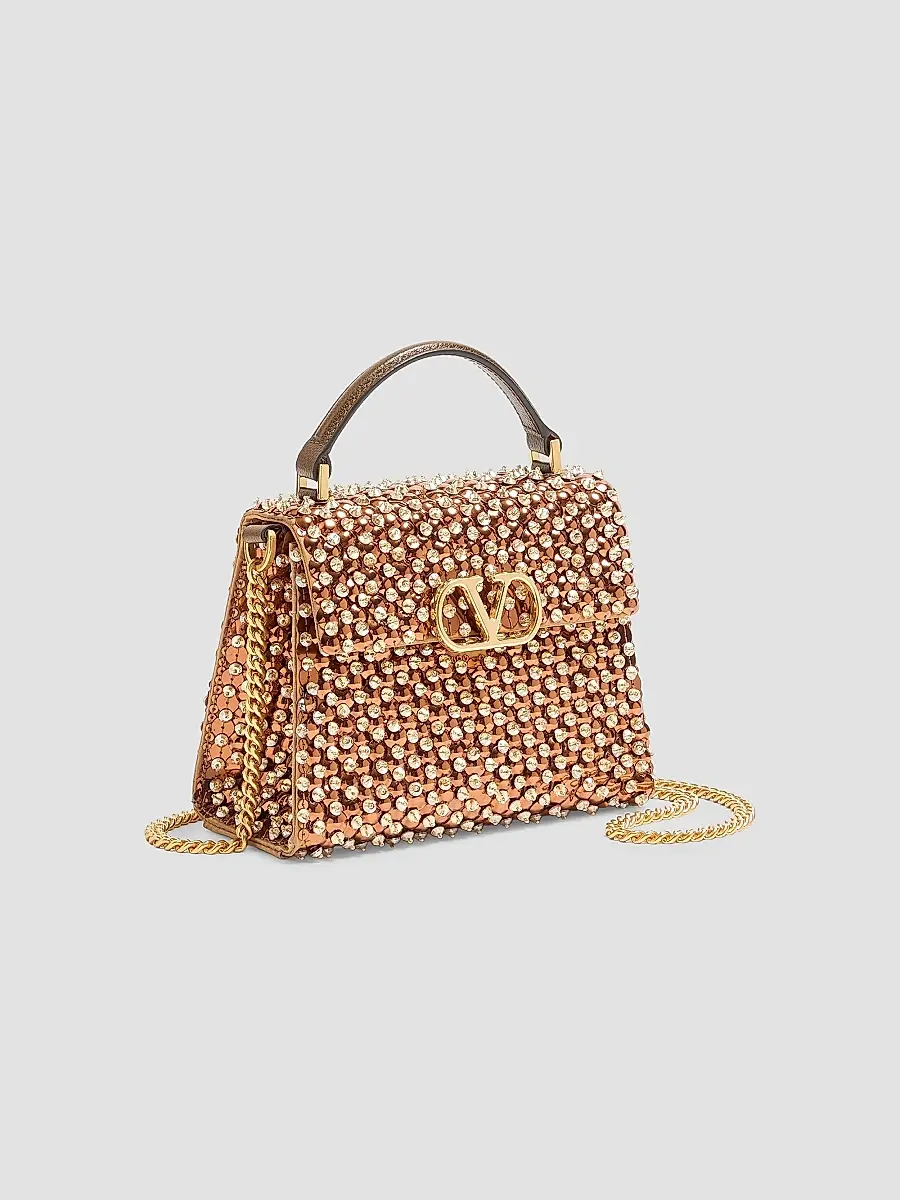 Valentino Women's V-Sling Embroidered Mini Top Handle Handbag | Thumbnail 2 Valentino Women's V-Sling Embroidered Mini Top Handle Handbag | Thumbnail 2