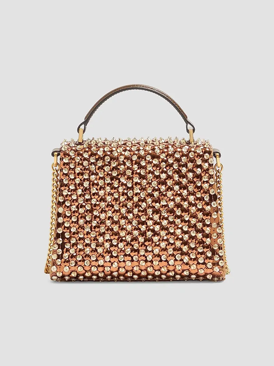 Valentino Women's V-Sling Embroidered Mini Top Handle Handbag | Thumbnail 4 Valentino Women's V-Sling Embroidered Mini Top Handle Handbag | Thumbnail 4